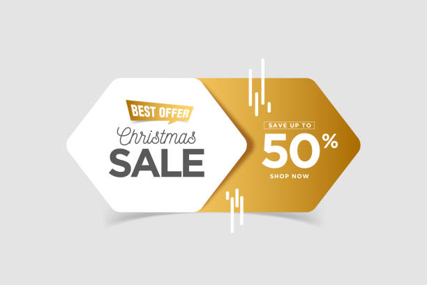 ilustrações de stock, clip art, desenhos animados e ícones de christmas sale abstract banner template design. abstract shape sale banner. vector illustration. stock illustration - christmas shopping store retail