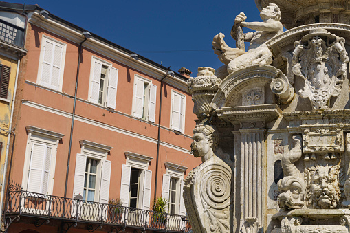 Cesena, Emilia-Romagna, Italy: historic buildings in the castle square