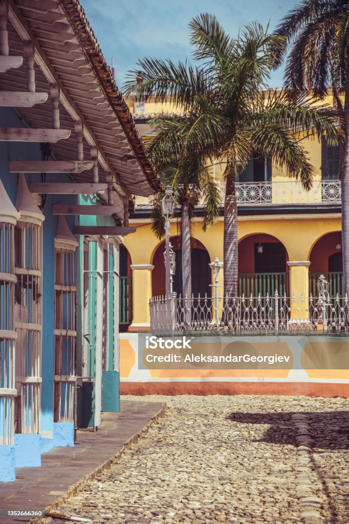 Architecture of Houses In Trinidad, Cuba Cuba Stock Photo