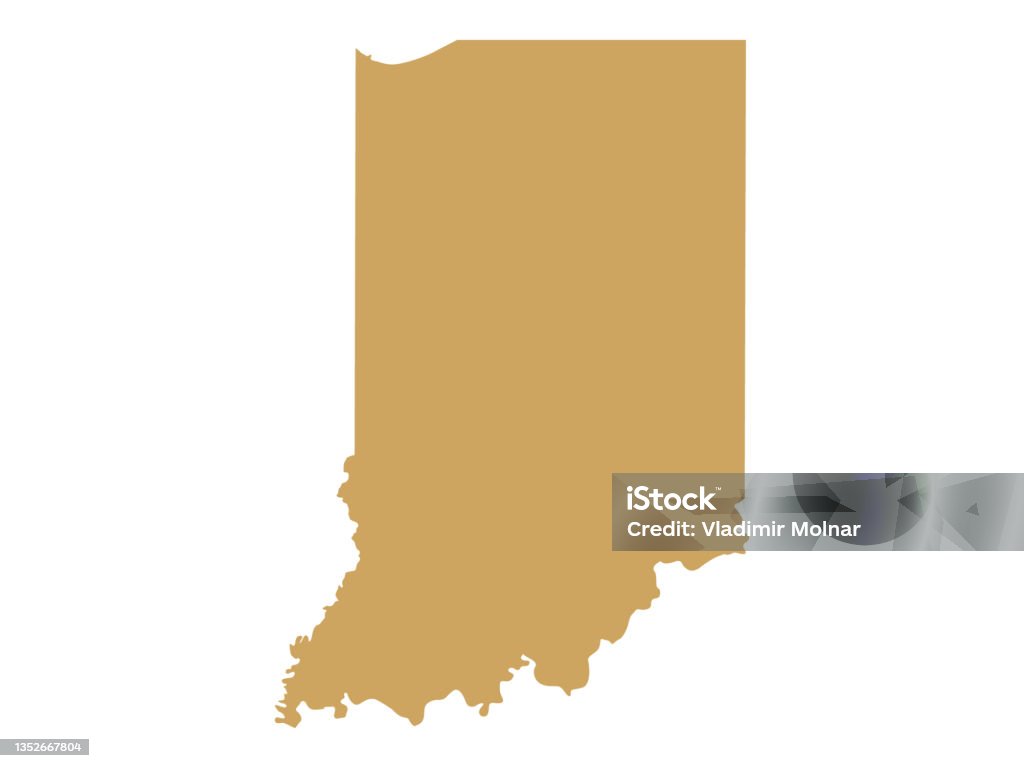 Indianamap Label Less Indiana Map Stock Illustration - Download Image Now - Abstract ...