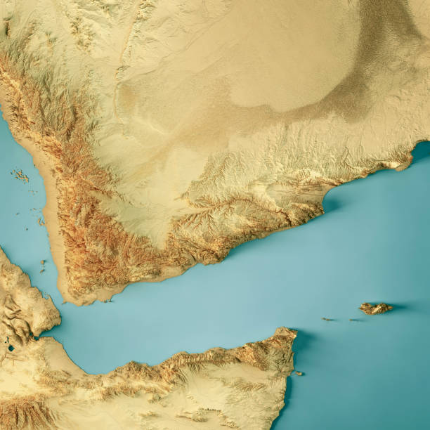 istock Yemen 3D Render Topographic Map Color 1352669124