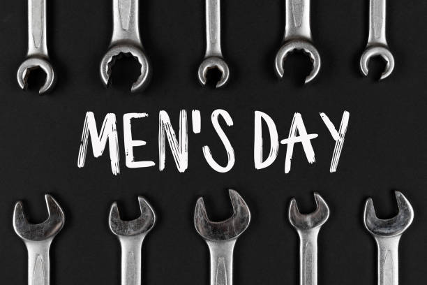 istock Wrenches on black background. Men's day 1352669144
