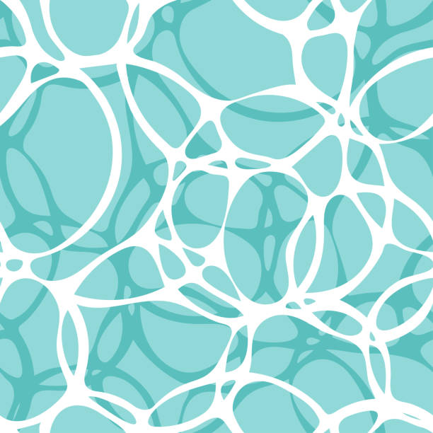 ilustrações de stock, clip art, desenhos animados e ícones de seamless pattern like sea foam with shadow on blue background - sea foam