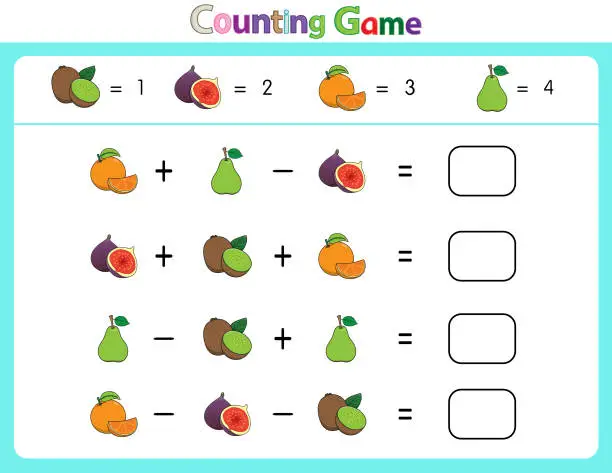 Vector illustration of Educational illustrations by matching words for young children. Learn words to match pictures. as shown in the fruit category