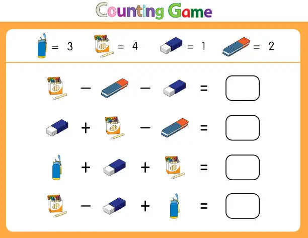 Vector illustration of Educational illustrations by matching words for young children. Learn words to match pictures. as shown in the School things category