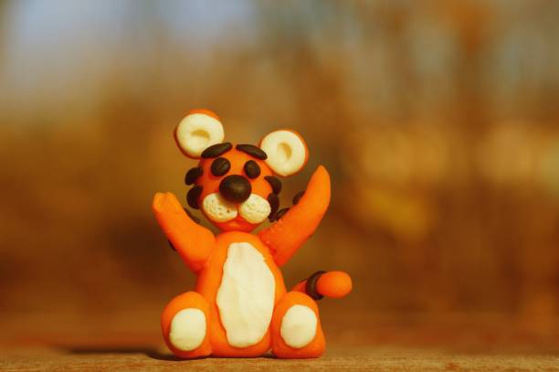 istock Toy tiger orange color close-up. 1352675039