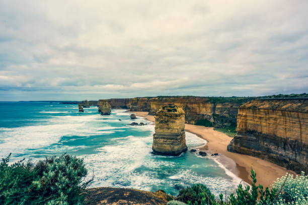 The beautiful ocean and cliffs in Australia.