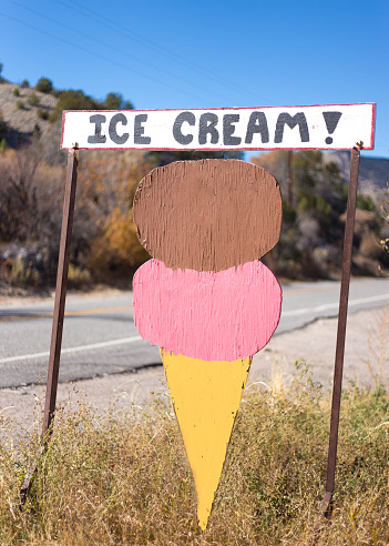 Vintage Roadside Ice Cream Sign