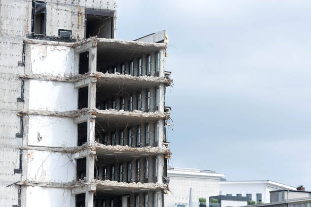 istock A high-rise building is demolished 1352683326