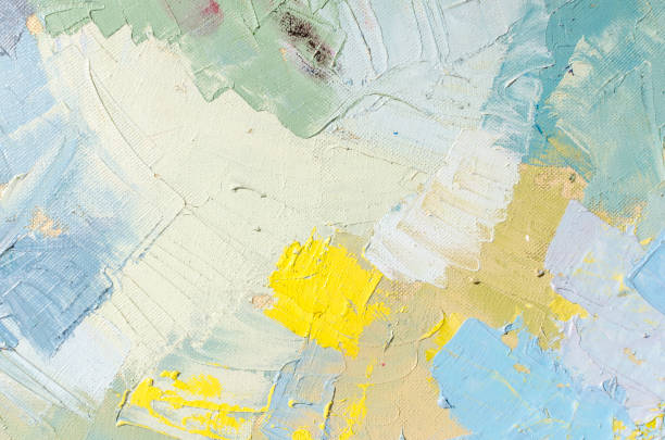 istock Abstract colorful oil painting texture on canvas 1352694811