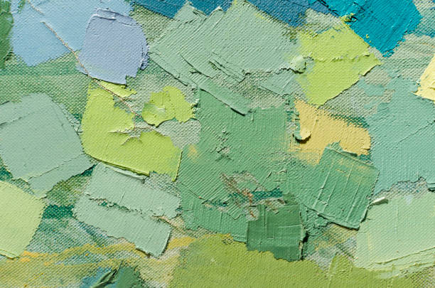 istock Abstract colorful oil painting texture on canvas 1352694824
