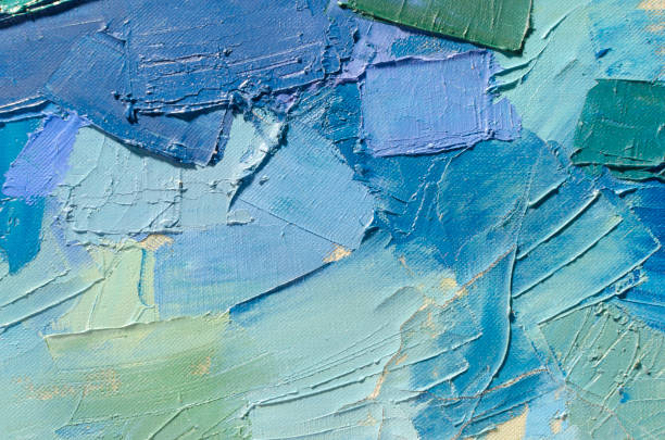 istock Abstract colorful oil painting texture on canvas 1352694835