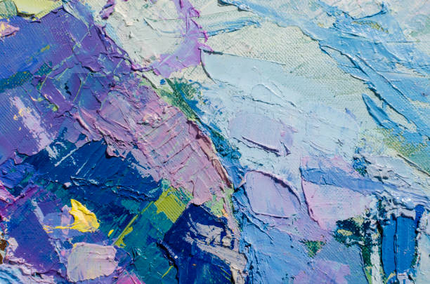 istock Abstract colorful oil painting texture on canvas 1352694845