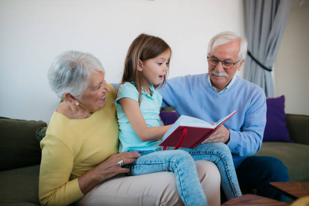istock Retiress learning with granddauther 1352700214
