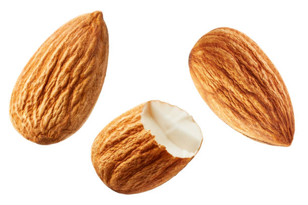 Almonds isolated on white background, collection Almonds isolated on white background, collection almond stock pictures, royalty-free photos & images