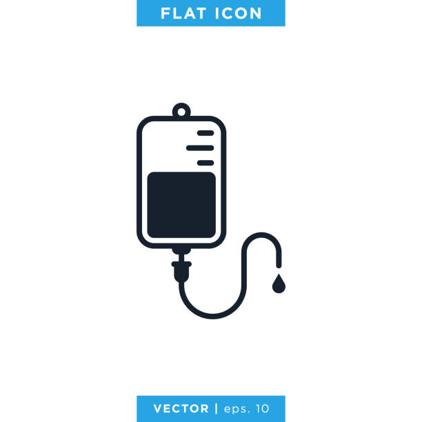 ilustraciones, imágenes clip art, dibujos animados e iconos de stock de icono de infusión vector stock ilustración plantilla de diseño. - intravenous infusion