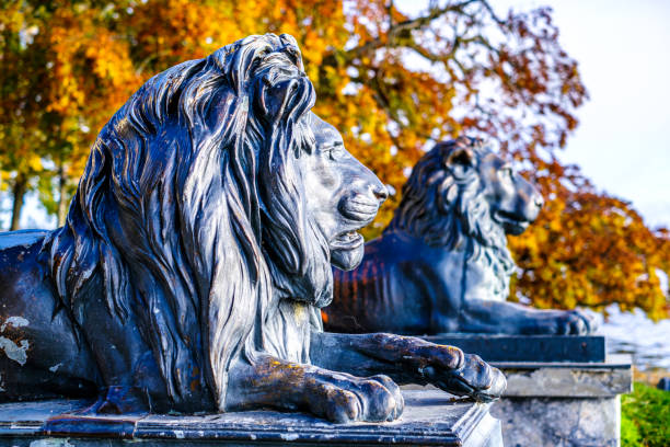 istock historic lion statue at the lake starnberg 1352720276