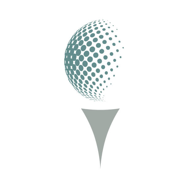Vector golf ball template on tee - isolated. Design template in EPS10 Vector golf ball template on tee - isolated. Design template in EPS10 golf clipart stock illustrations