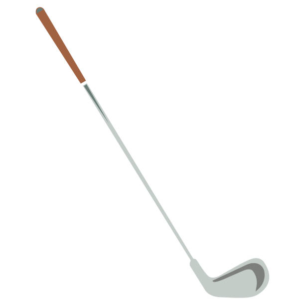 плоская векторная иконка гольф-клуба - individual event illustrations stock illustrations