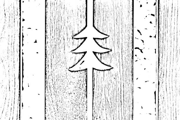 silhouette of xmas tree