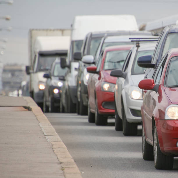 istock cars stuck in traffic 1352734474