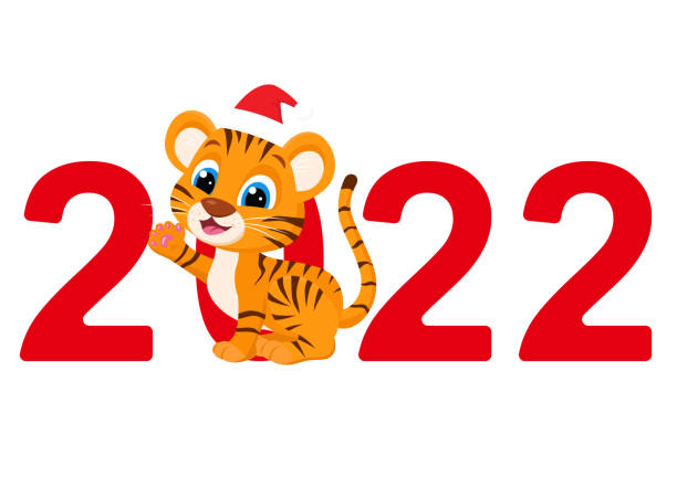 ilustraciones, imágenes clip art, dibujos animados e iconos de stock de feliz año nuevo chino 2022 - 3498