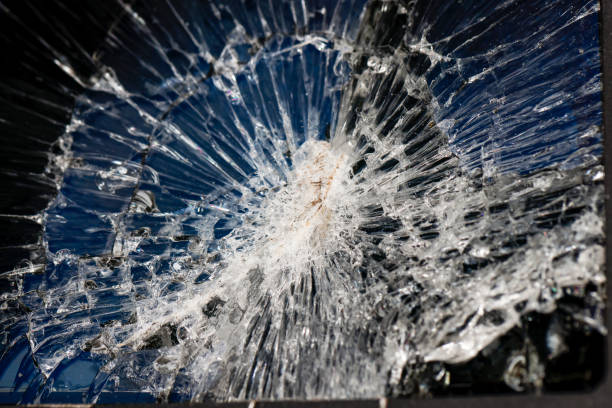istock Damaged DSLR camera, closeup broken rear screen, background with copy space 1352736972