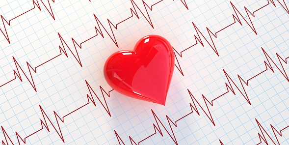 Electrocardiograph And Heart Shape