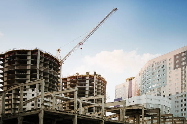 istock New multi-storey building under construction in the city. 1352738725