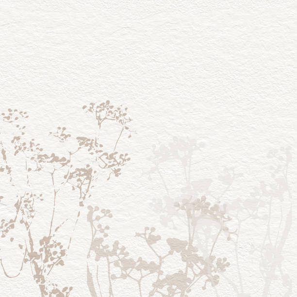istock Delicate watercolor botanical digital paper floral background in soft basic nude beige tones. Neutral elegant pattern on white organic paper texture 1352746399