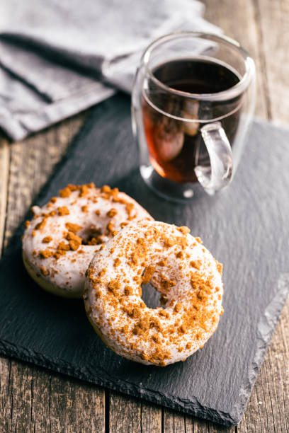 istock Sweet glazed donut with sprinkles. 1352747391