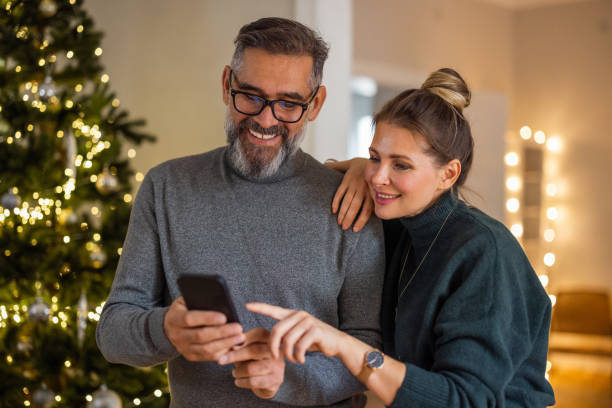 istock Christmas celebration at home 1352747780