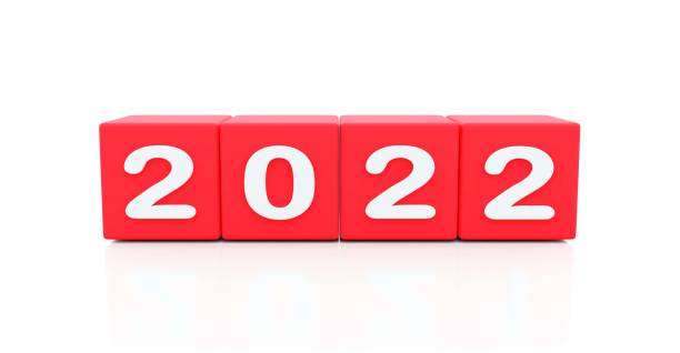 istock red dices 2022 New year isolated against white background. 3d illustration 1352749415