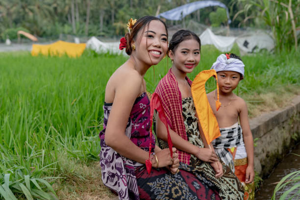 istock Young local people in the rice fields 1352750962