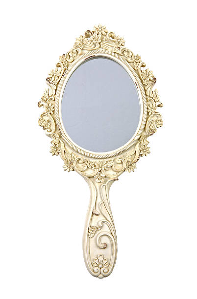istock Ornate gold hand mirror with flowers 135275184