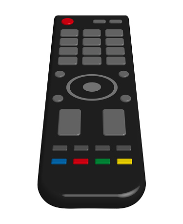 TV remote controller isolated vector illustration.
