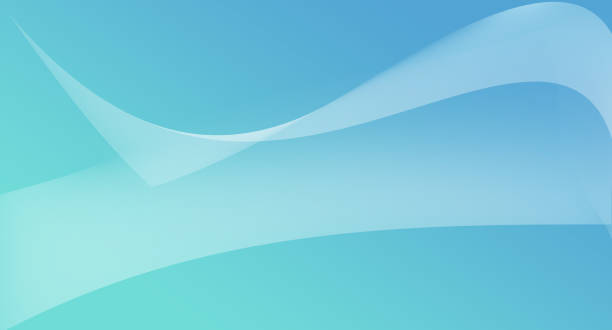 istock Graphic background wave light blue curve looks futuristic and simple modern flat gradient abstract. For text space, design, advertisement. For you 1352774145