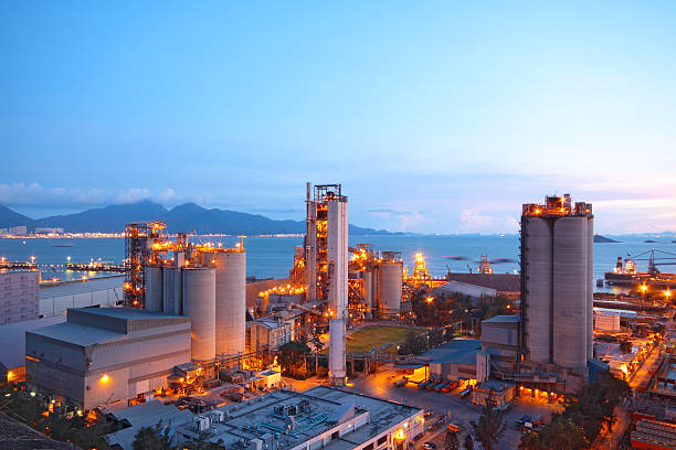 Cement Plant Cement Plant,Concrete or cement factory, heavy industry or construction industry. cement factory stock pictures, royalty-free photos & images
