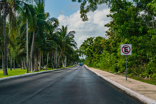 Cancun, Mexico - Blvd. Kukulcan - Main Road in Hotel Zone