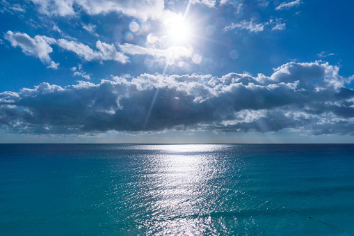 Cancun, Mexico - Sunshine over Ocean view
