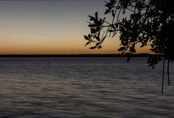 Natural Landscape at Sunset over Water