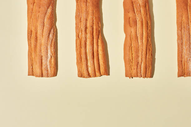 istock sweet bread on plain yellow background with hard light 1352781965