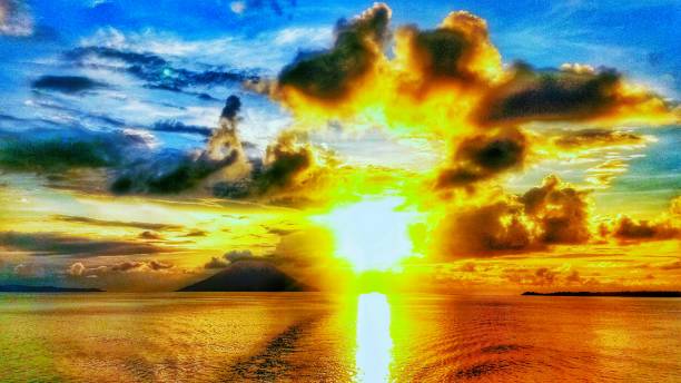 istock Sunset close to Manado Tua Island 1352807561