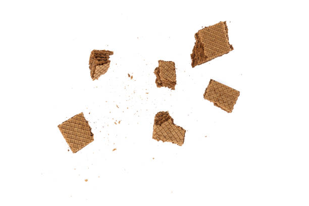istock waffles isolated on white background. crispy waffle dessert 1352817854