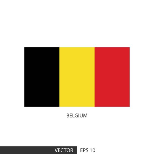 belgium square flag on white background and specify is vector eps10. - 比利時國旗 幅插畫檔、美工圖案、卡通及圖標