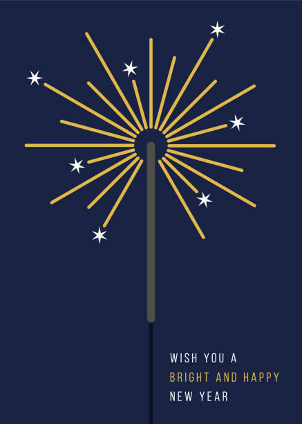Bengal fire. New year sparkler candle isolated on black background. Party backdrop. Bengal fire. New year sparkler candle isolated on black background. Party backdrop. Sparkler vector firework. Winter Christmas decoration illustration. Stock illustration new years eve party stock illustrations
