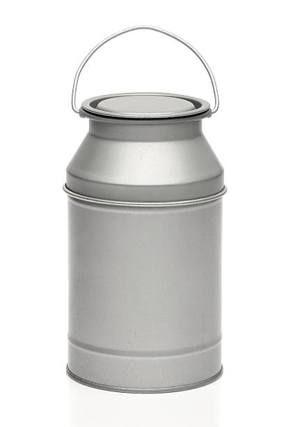 istock Silver milk canister isolated on white 135282498
