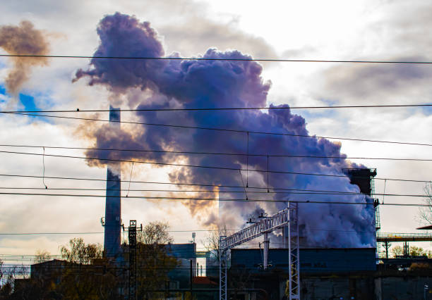 istock a smoking factory. coking plant, coal quenching 1352825945