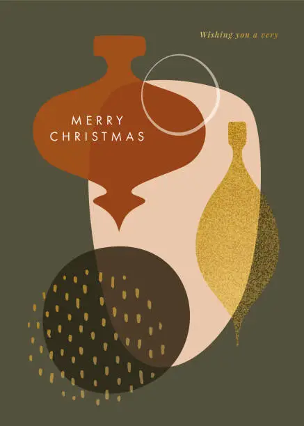 Vector illustration of Abstract Christmas Greeting Card.