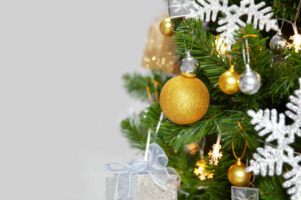 istock Christmas Tree with decoration on white background, Holidays Concepts 1352833593